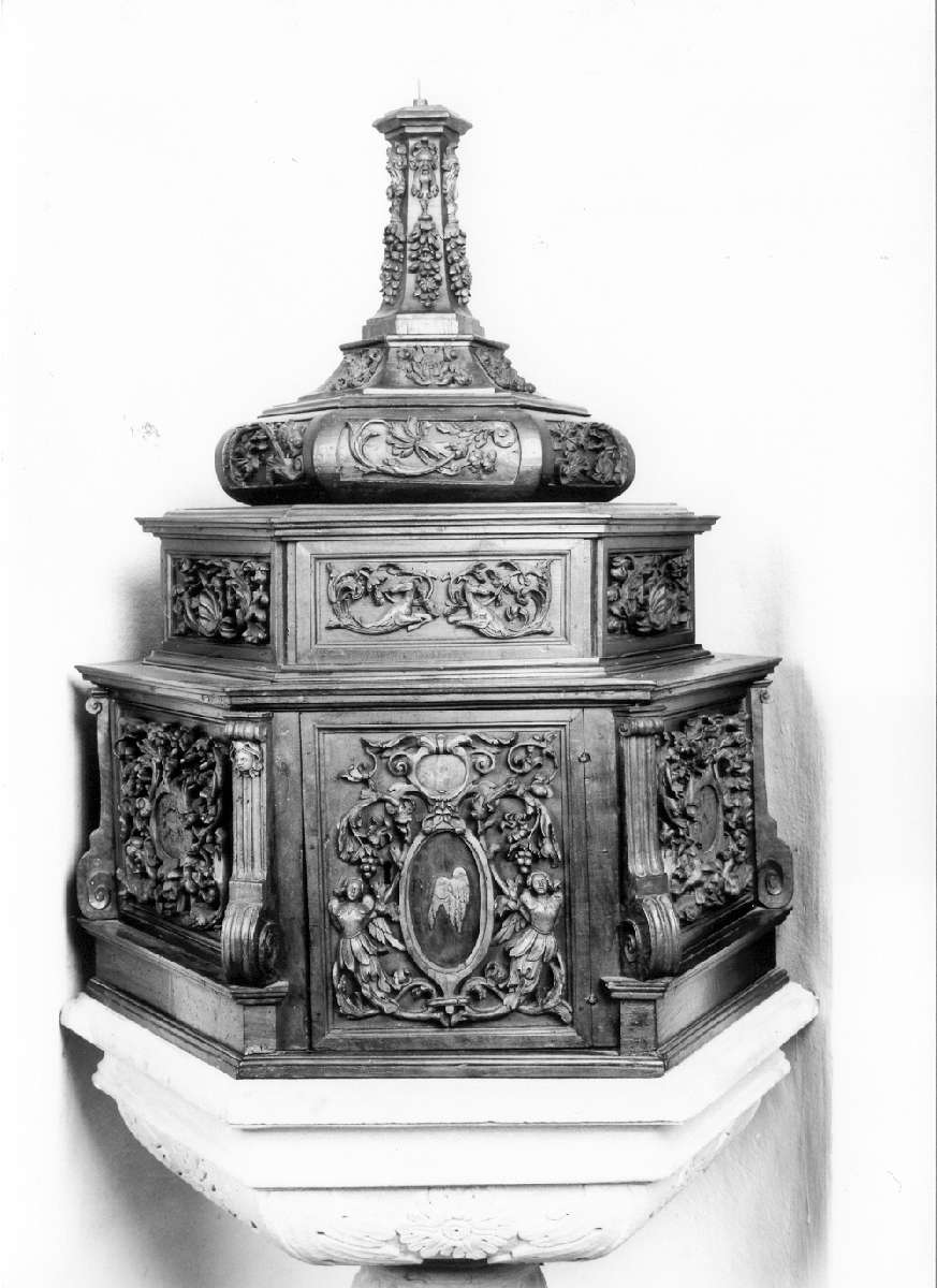 coperchio del fonte battesimale di Ceccati Domenico Francesco (sec. XVII)
