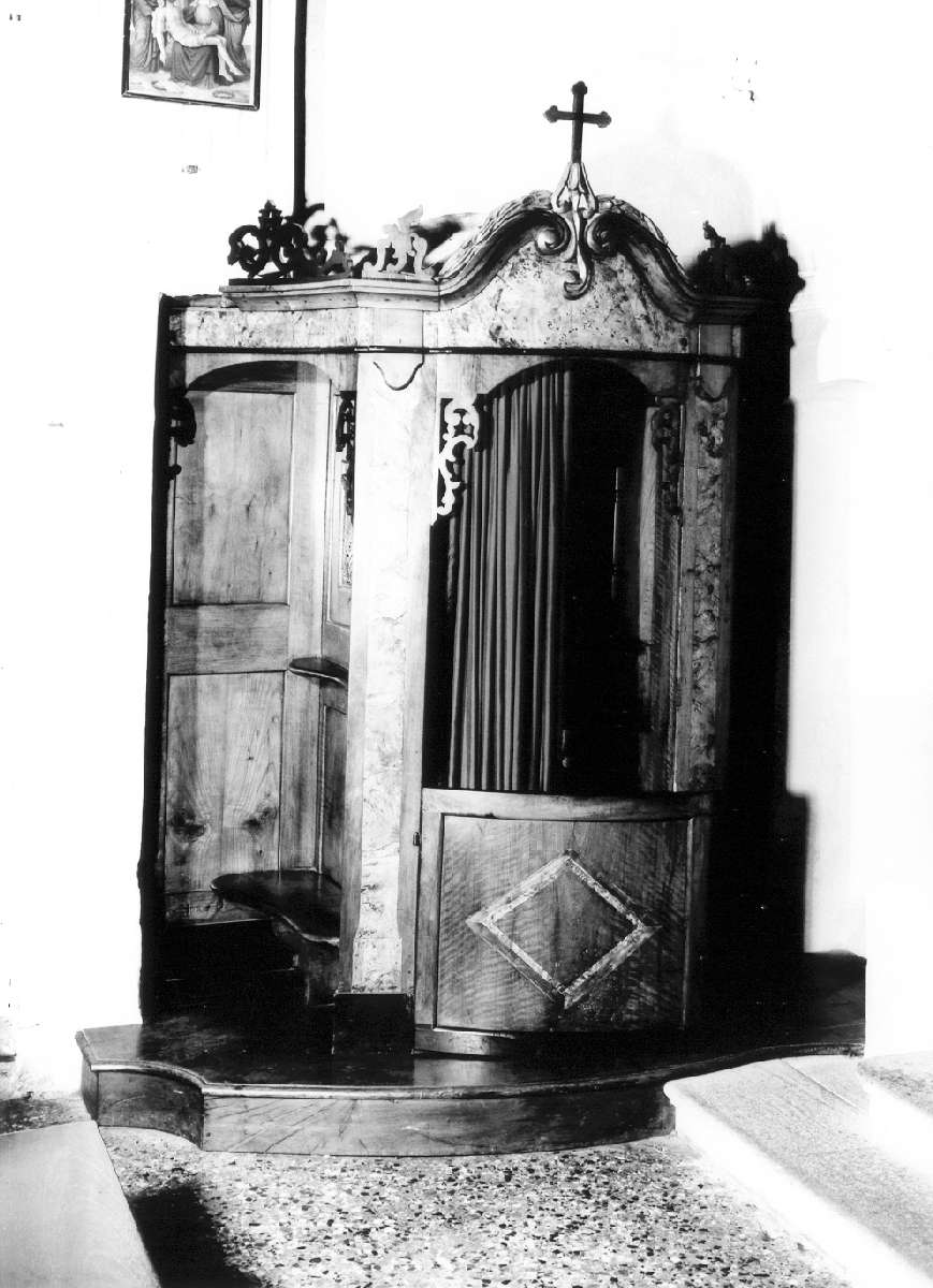 confessionale, serie - manifattura reggiana (seconda metà sec. XVIII)