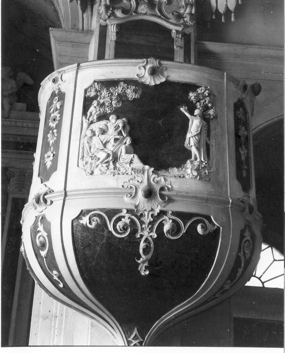 predica di San Giovanni Battista (rilievo) - ambito reggiano (sec. XIX)