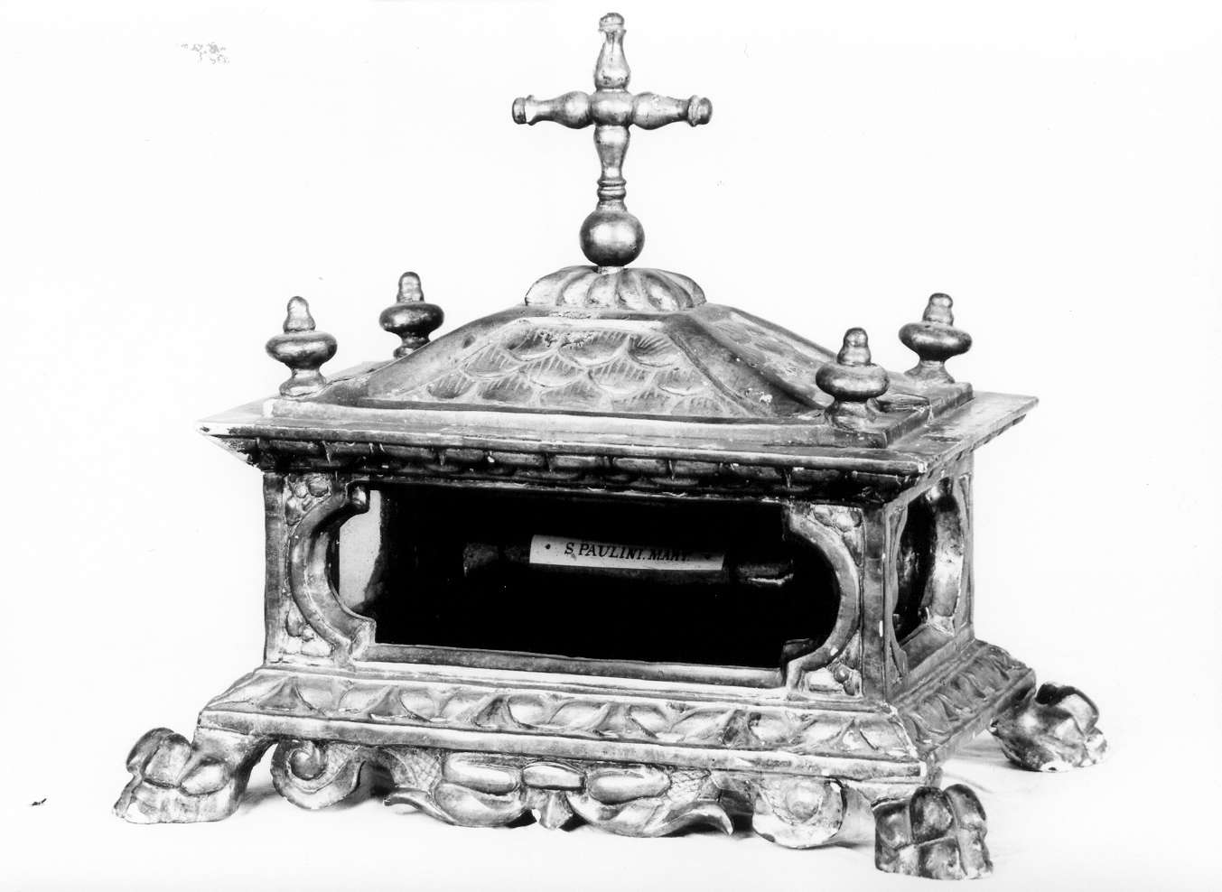 reliquiario a teca - a urna - manifattura emiliana (sec. XIX)