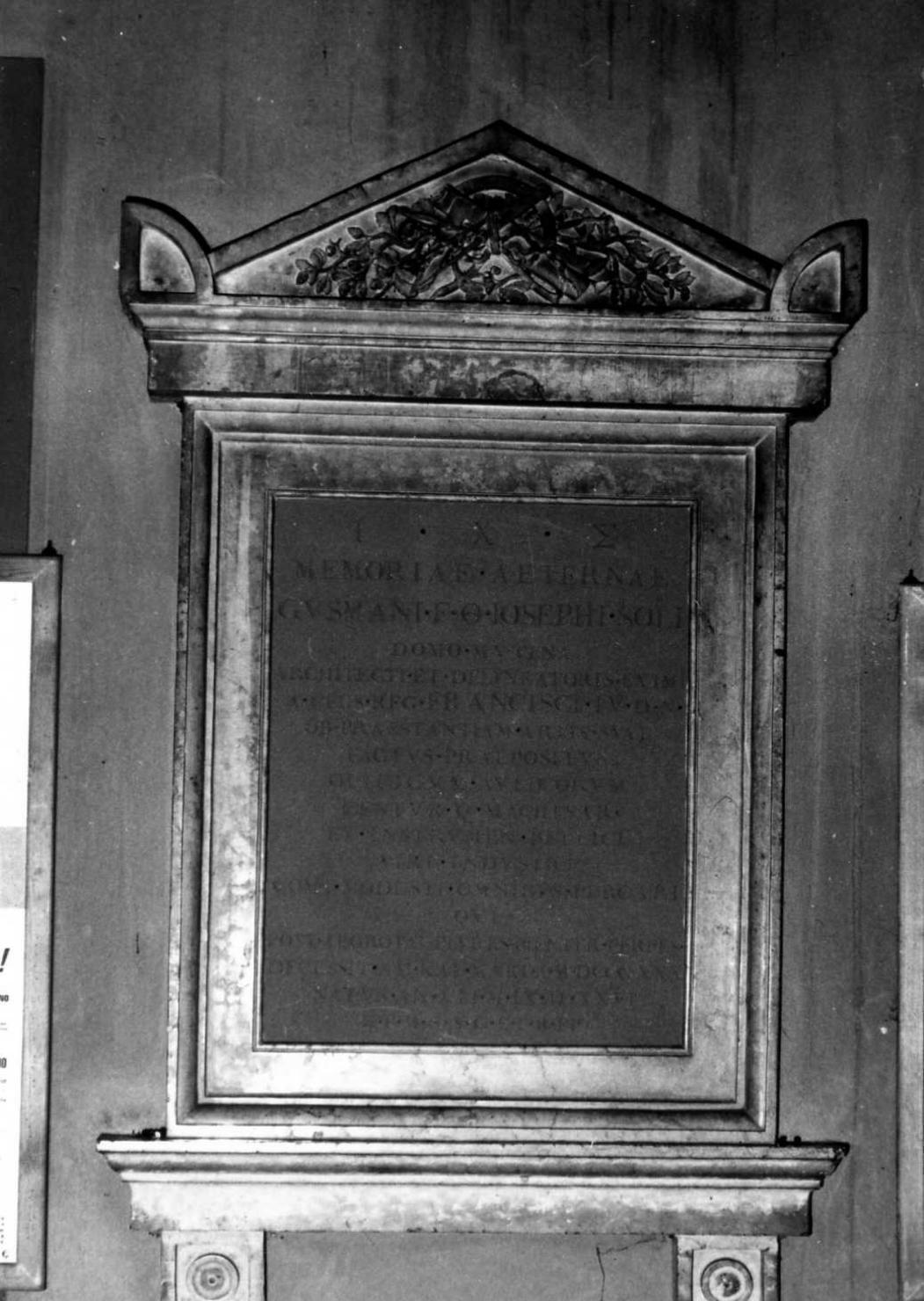 lapide tombale - bottega modenese (sec. XIX)