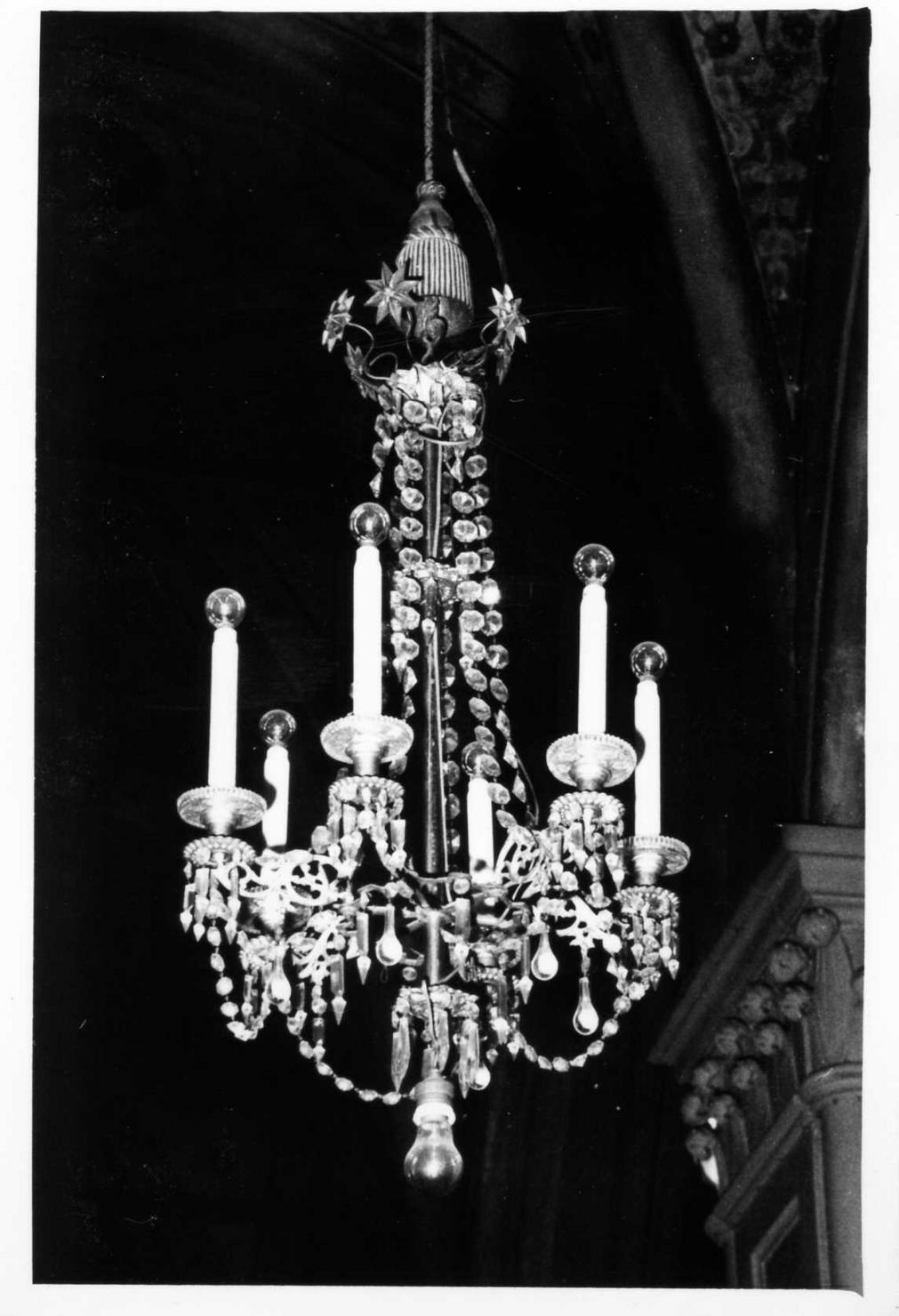 lampadario, serie - bottega italiana (metà sec. XIX)