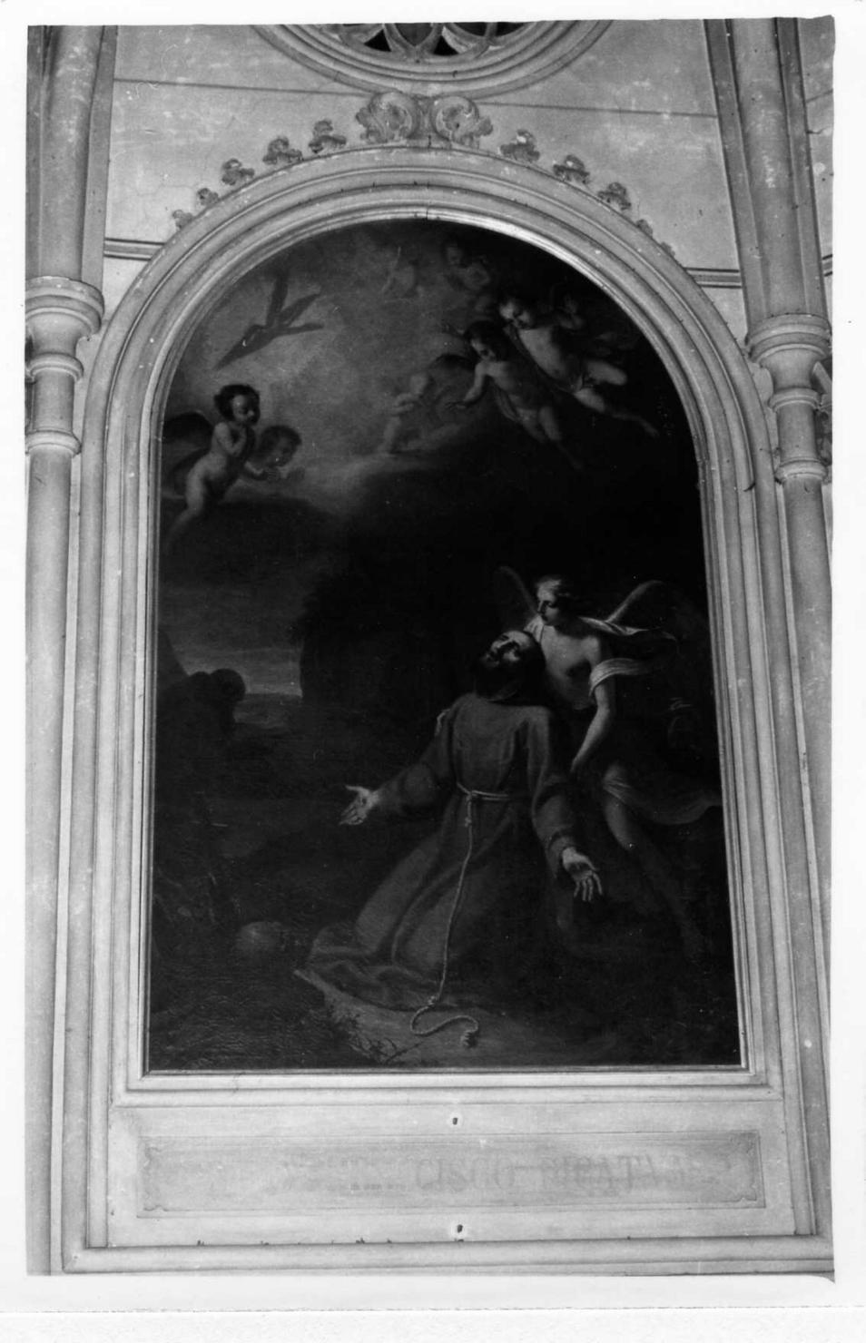 San Francesco d'Assisi riceve le stimmate (dipinto) di Malatesta Adeodato (sec. XIX)
