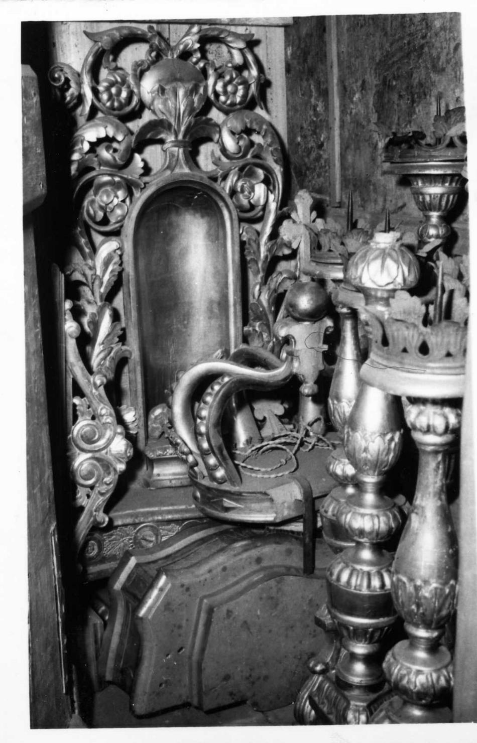 tronetto per esposizione eucaristica - bottega emiliana (prima metà sec. XIX)