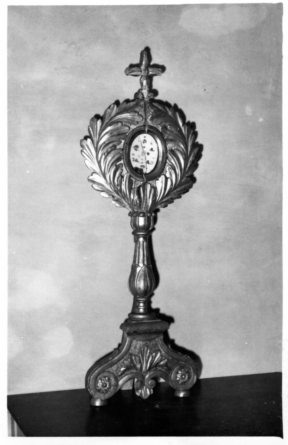 reliquiario-ostensorio, serie - bottega modenese (prima metà sec. XIX)