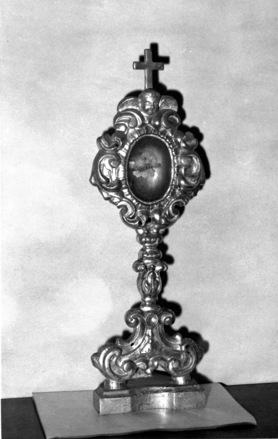 reliquiario-ostensorio, serie - bottega emiliana (inizio sec. XVIII)