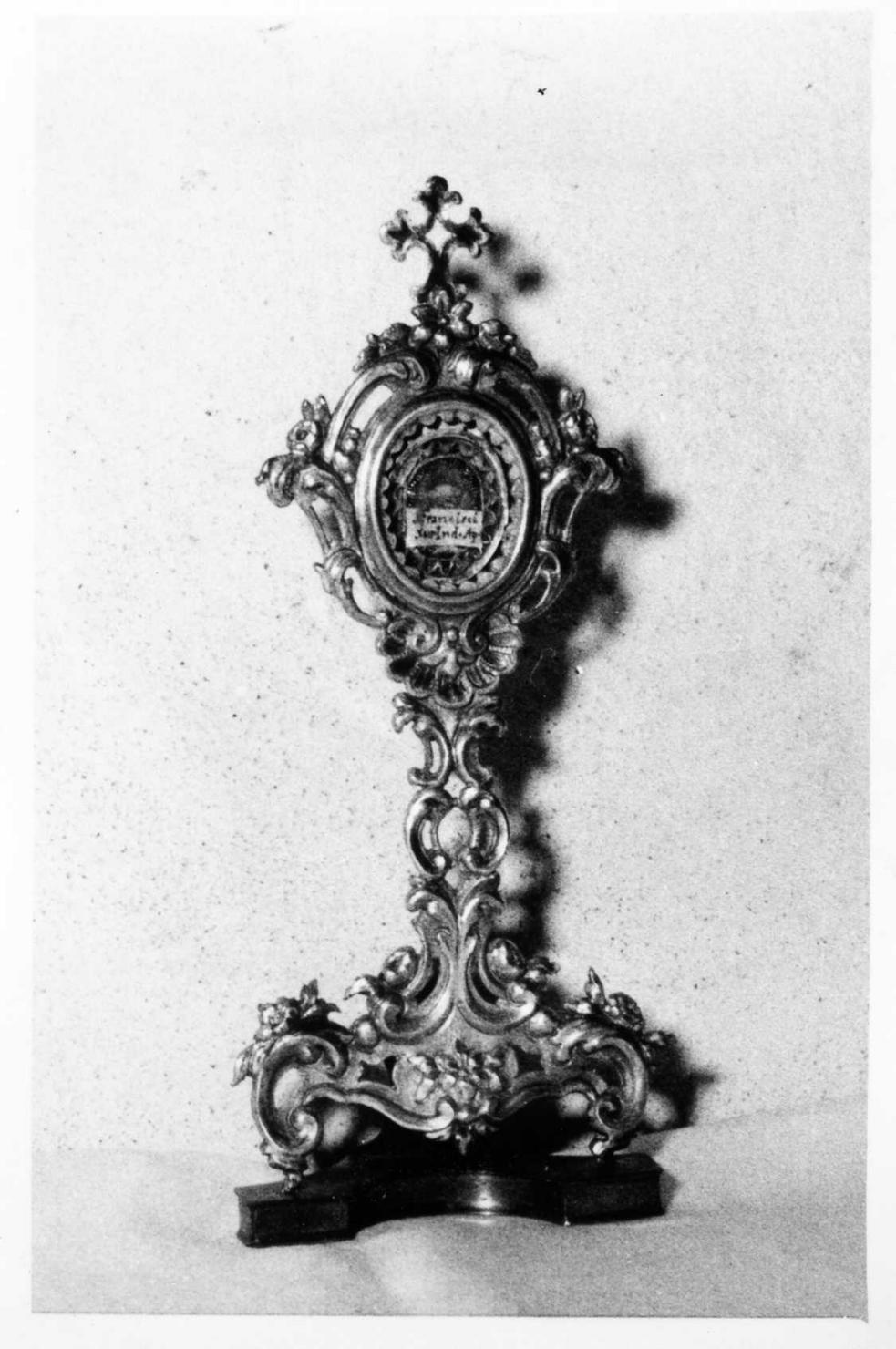 reliquiario-ostensorio - bottega emiliana (metà sec. XVIII)