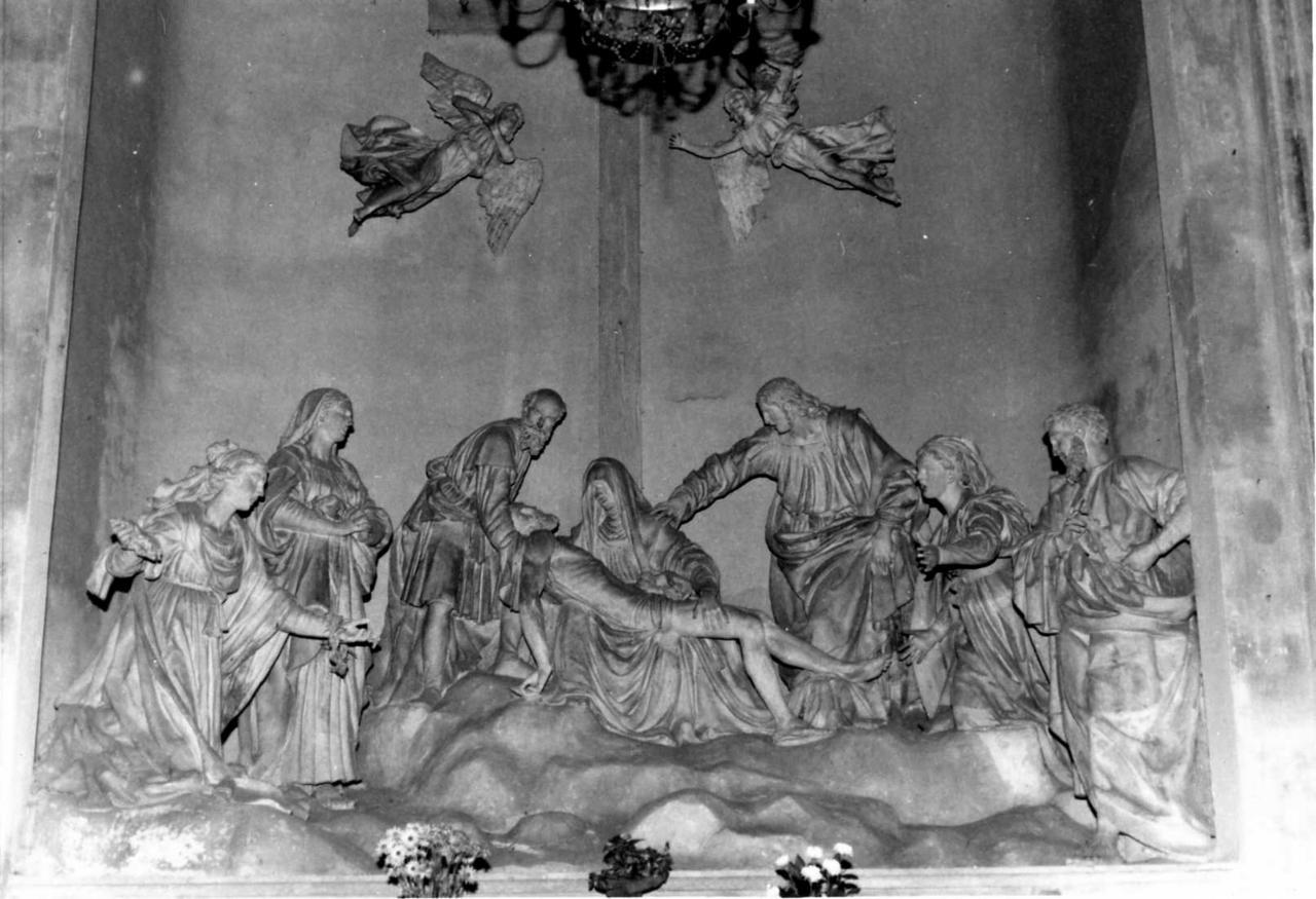 compianto sul Cristo morto (gruppo scultoreo) di Mazzoni Guido detto Paganino (prima metà sec. XVI)