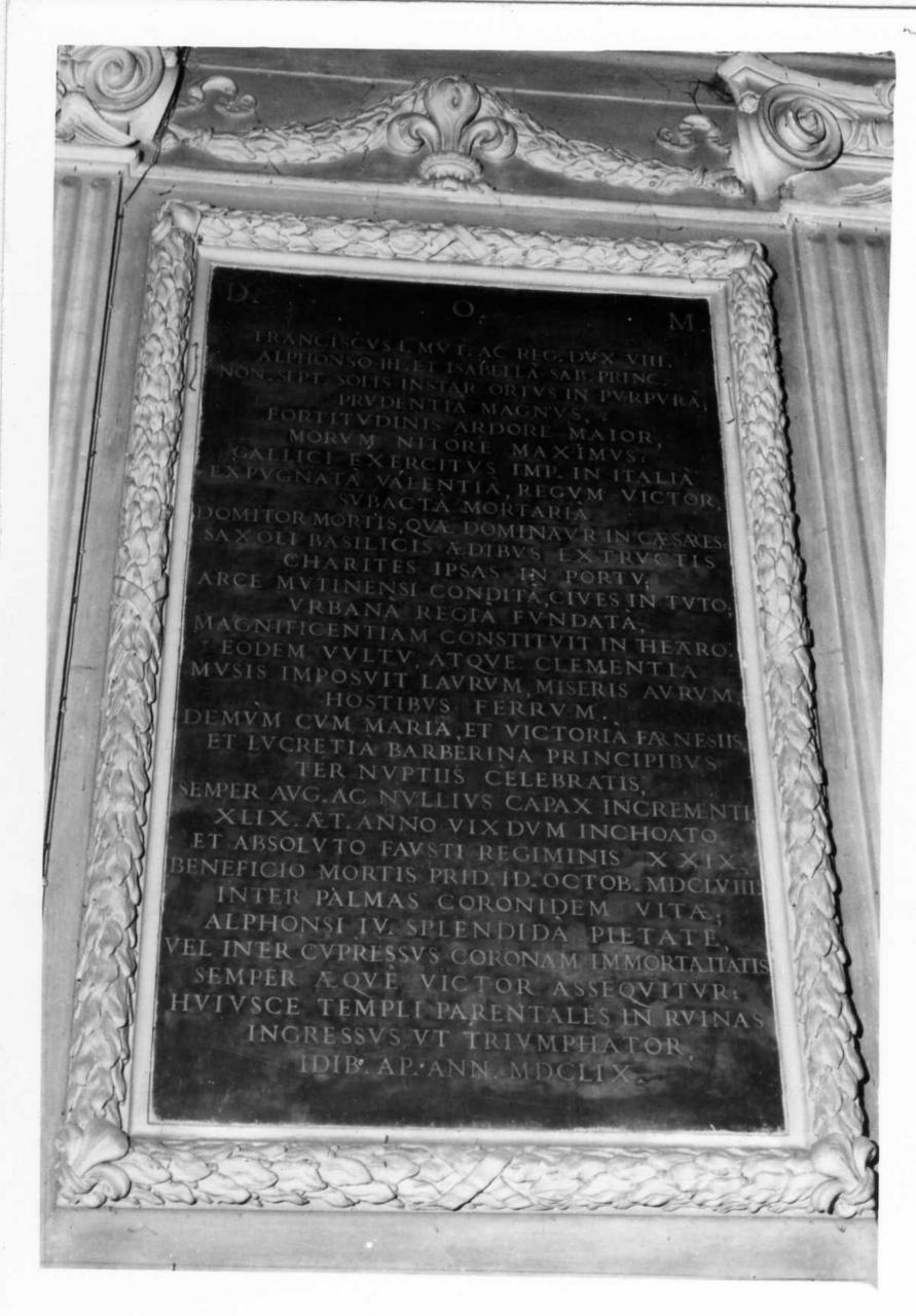 lapide commemorativa di Leoni Giovanni (metà sec. XVII)