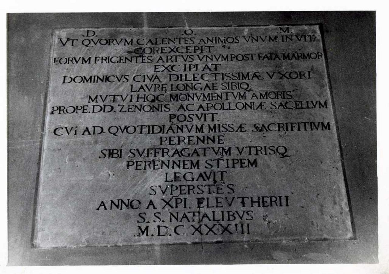 lapide tombale - bottega modenese (secondo quarto sec. XVII)