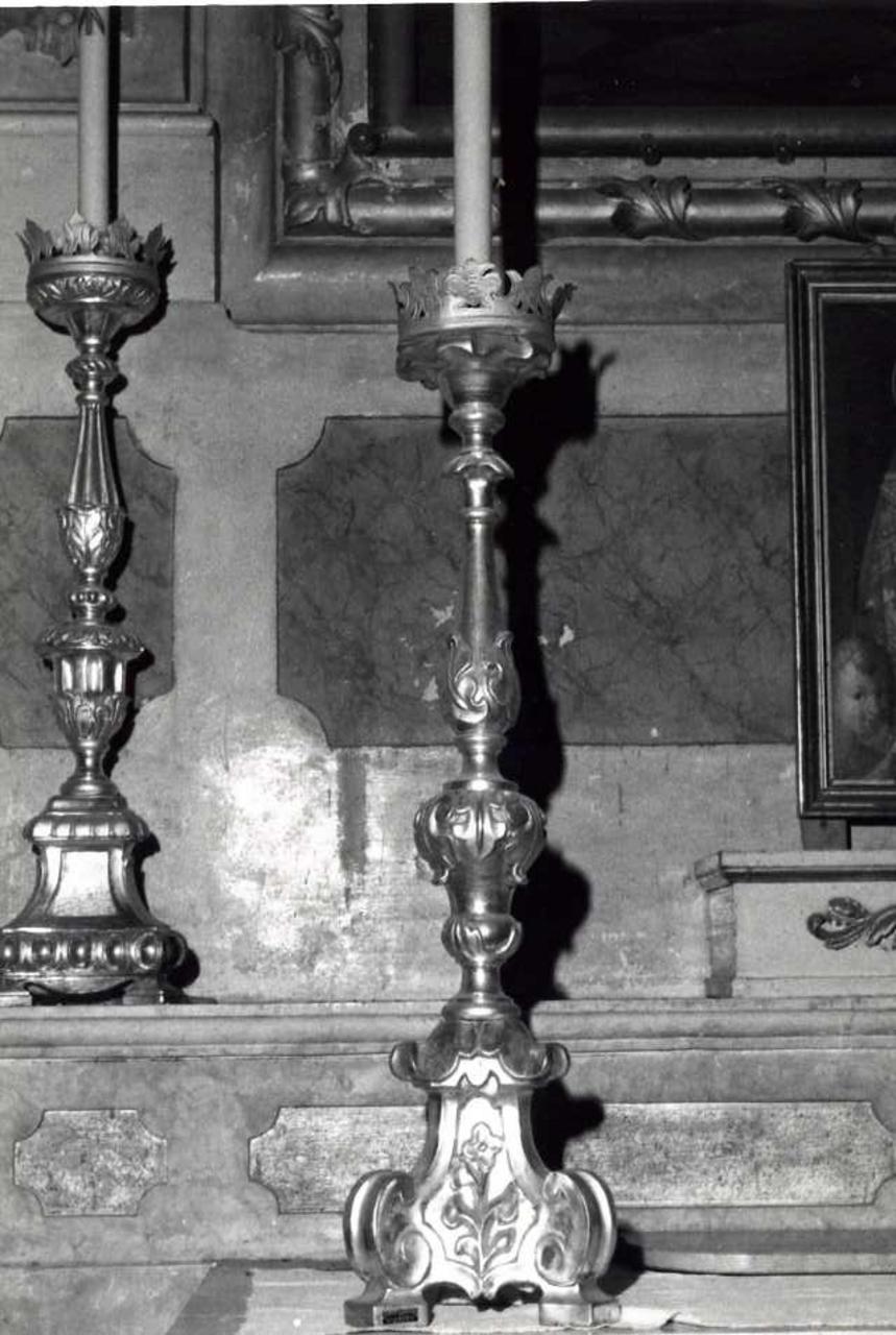 candeliere, serie - bottega modenese (seconda metà sec. XVIII)