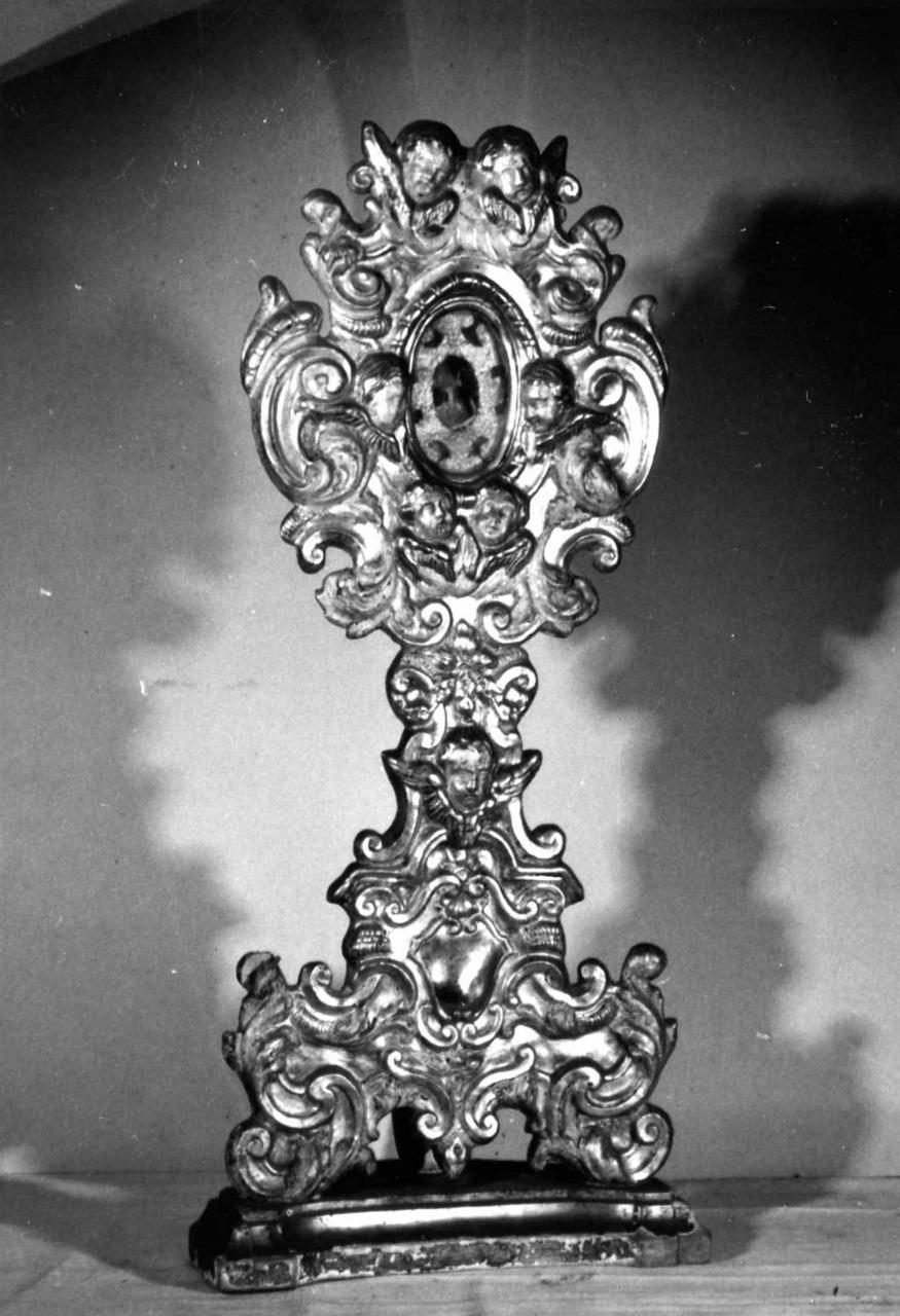 reliquiario - a ostensorio, serie - bottega emiliana (prima metà sec. XVIII)
