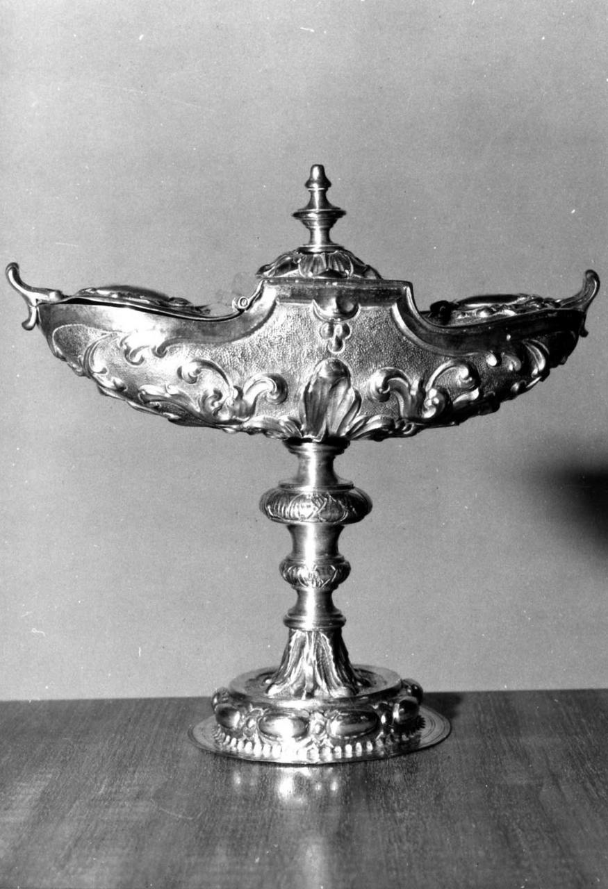 navicella portaincenso - a galeone - bottega emiliana (seconda metà sec. XVIII)