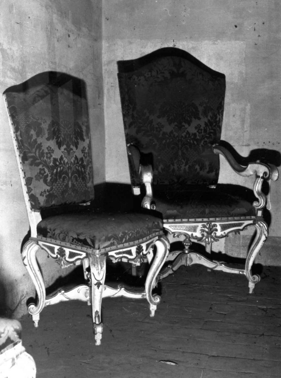 seggiolone, serie - bottega emiliana (seconda metà sec. XVIII)