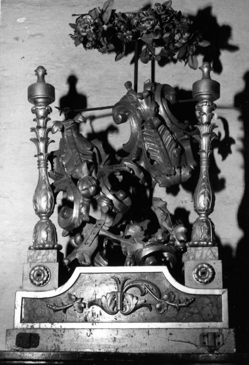 tronetto per esposizione eucaristica - bottega modenese (prima metà sec. XIX)