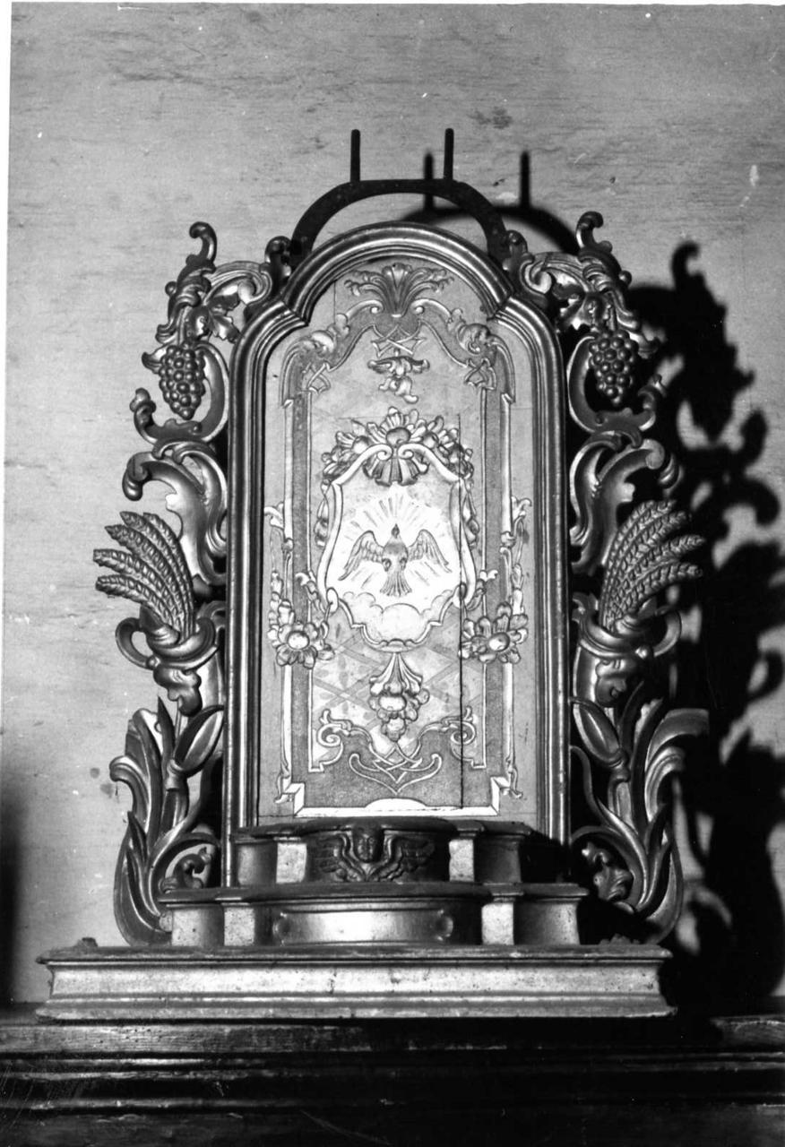 tronetto per esposizione eucaristica - bottega modenese (metà sec. XIX)