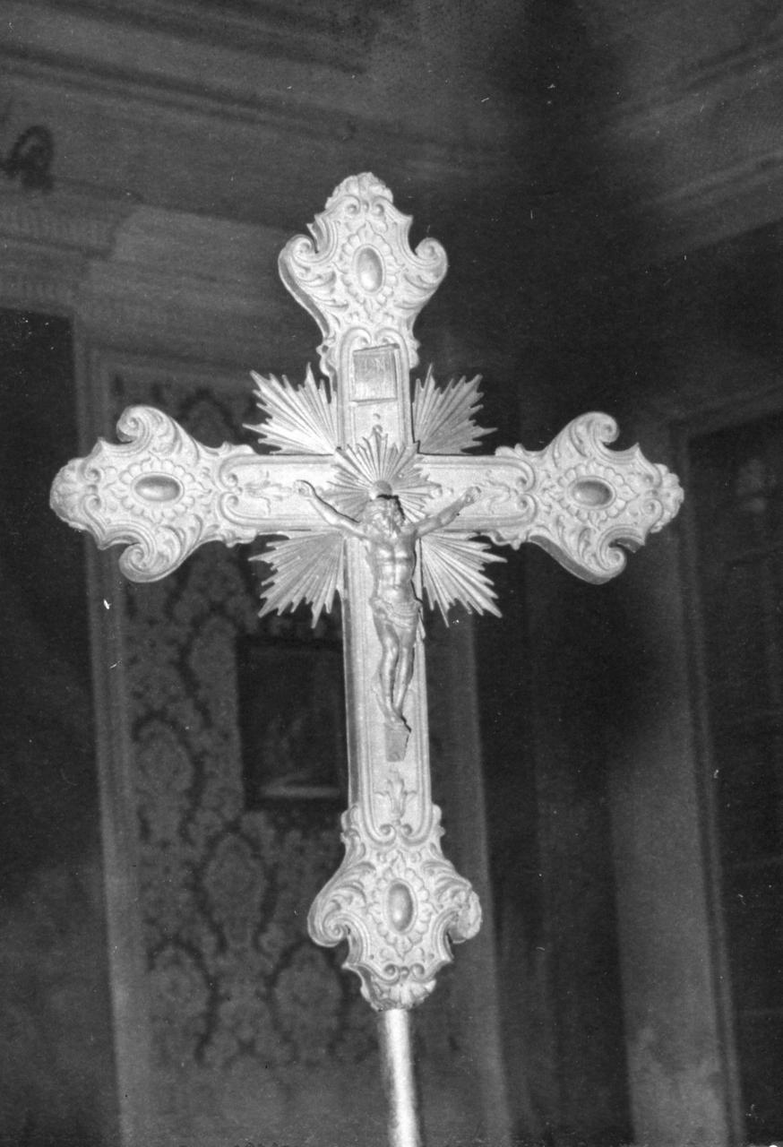 croce processionale - bottega emiliana (metà sec. XIX)