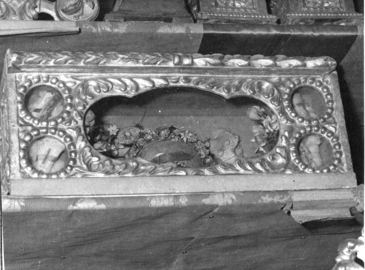 reliquiario a teca - a cassetta - bottega modenese (seconda metà sec. XVII)