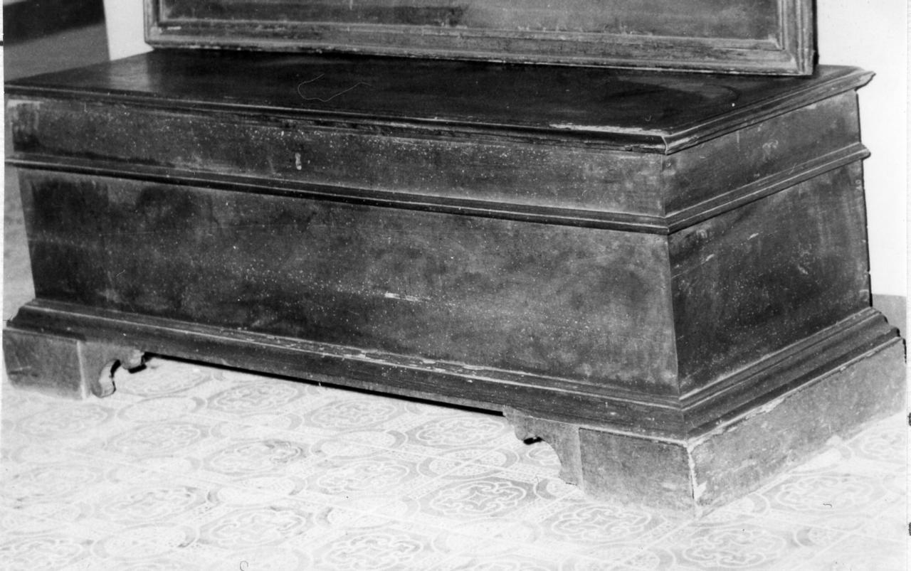 cassapanca - bottega modenese (seconda metà sec. XVIII)