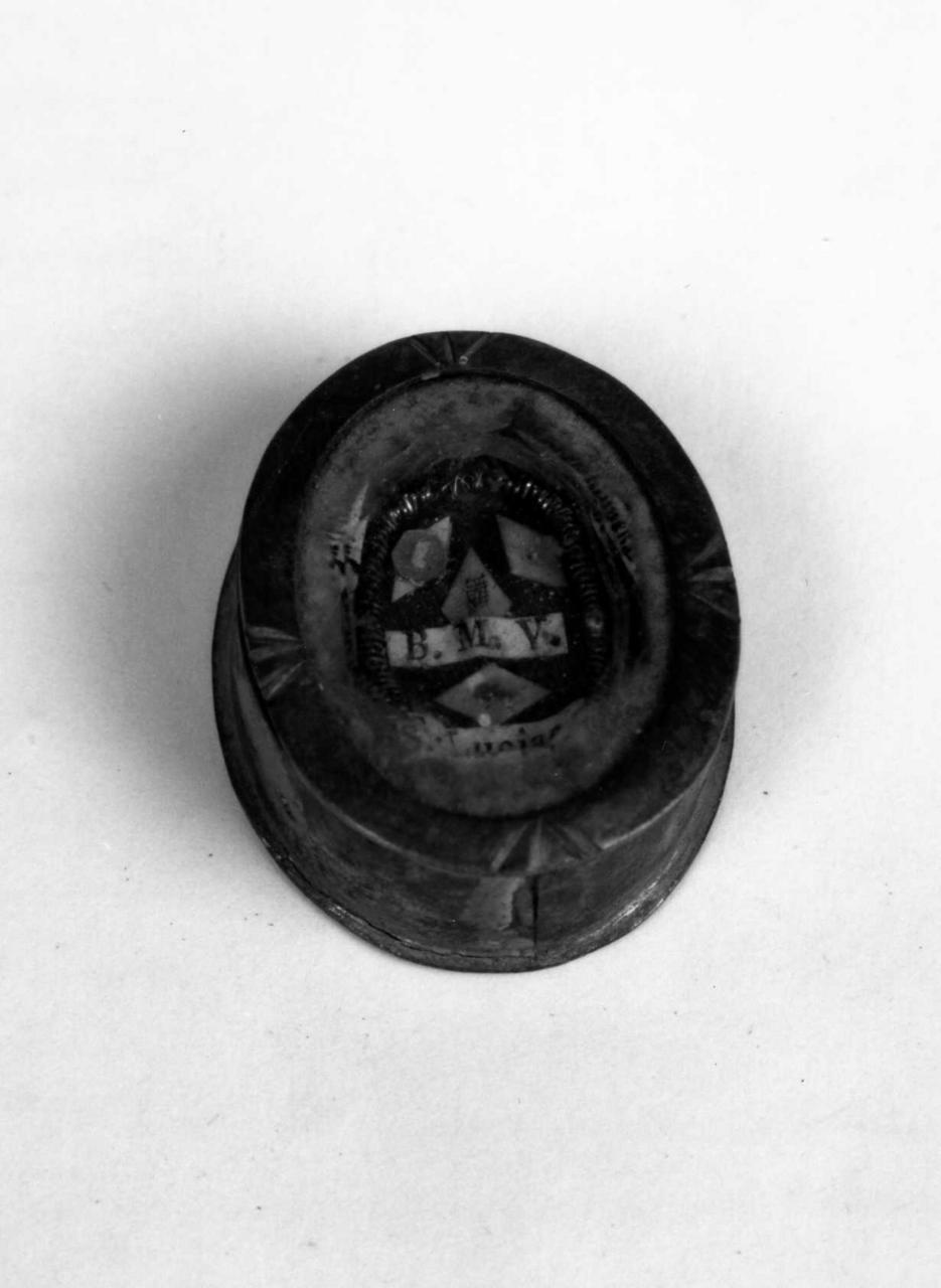 reliquiario a capsula - bottega emiliana (secc. XVII/ XVIII)