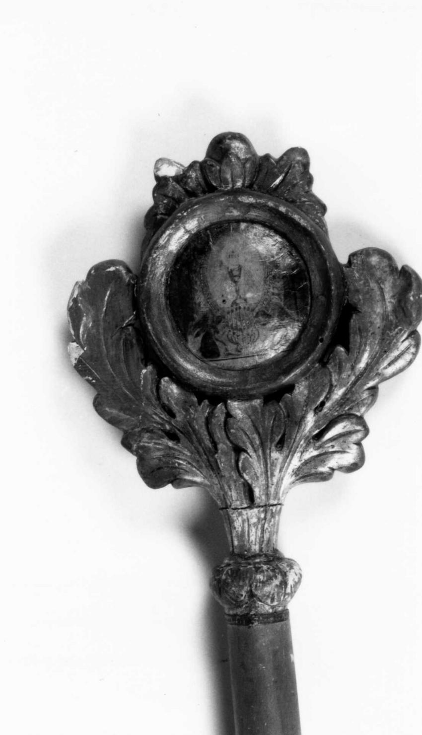 mazza processionale - bottega emiliana (fine/inizio secc. XVIII/ XIX)