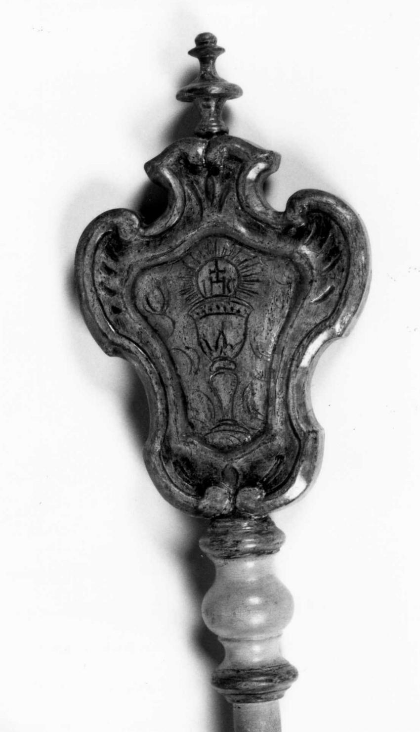 mazza processionale - bottega emiliana (sec. XVIII)