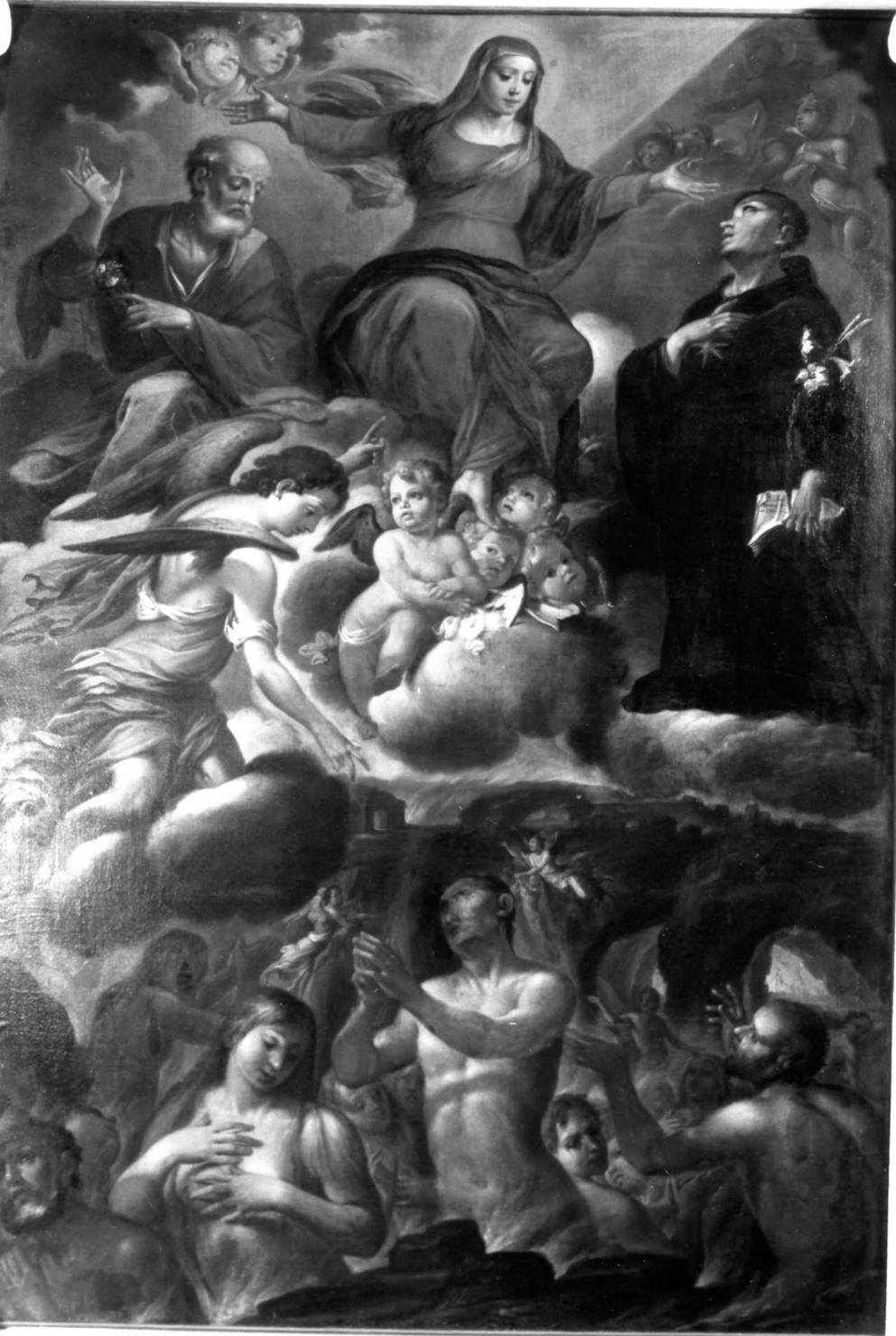 Madonna con Bambino e Santi (dipinto) di Ascani Simone (sec. XVII)