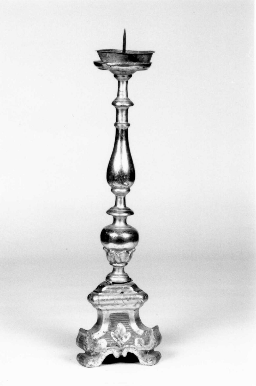 candeliere d'altare, serie - bottega emiliana (primo quarto sec. XIX)