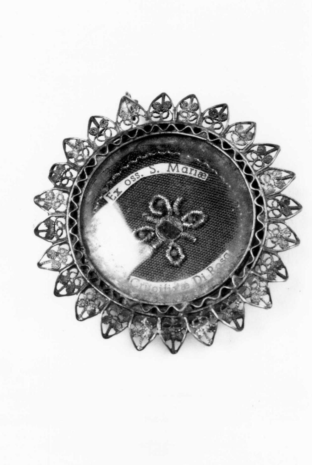 reliquiario a capsula - a medaglione - bottega emiliana (sec. XIX)