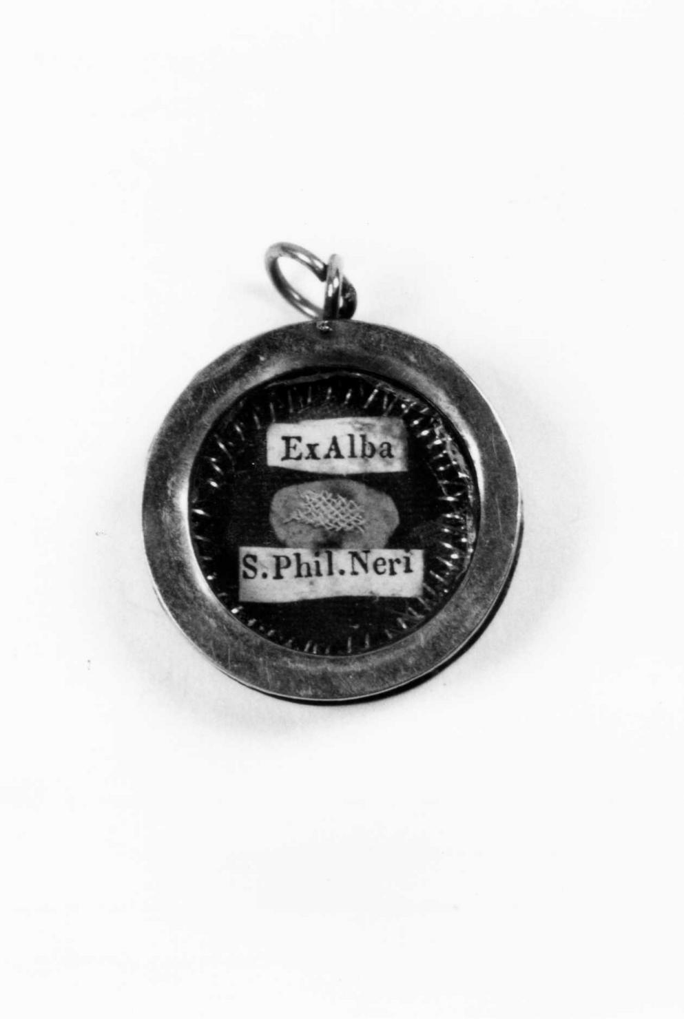 reliquiario a capsula - a medaglione - bottega emiliana (sec. XIX)