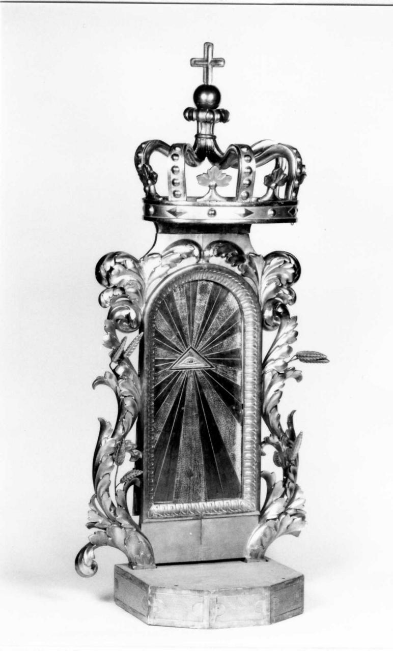 tronetto per esposizione eucaristica - bottega emiliana (ultimo quarto sec. XIX)