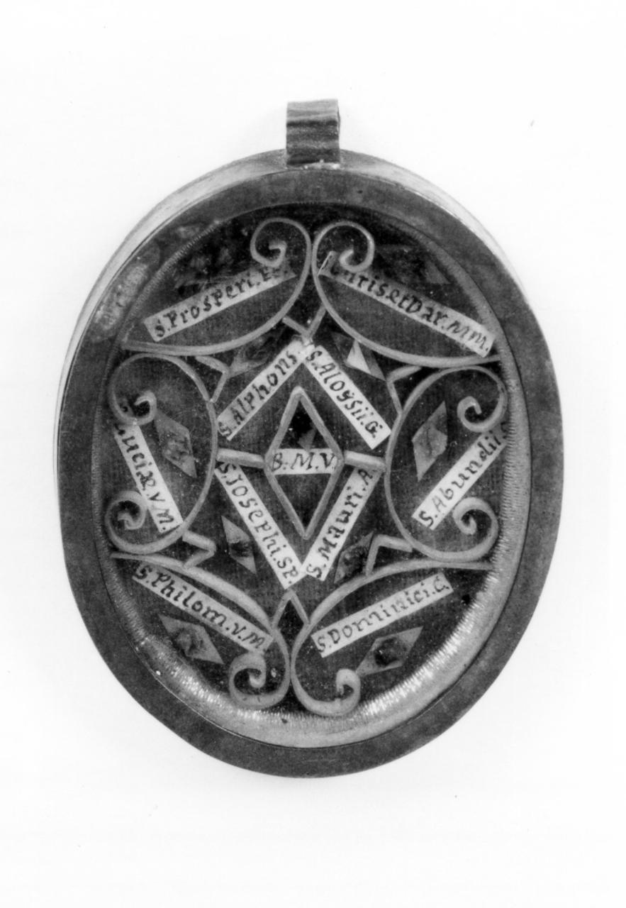 reliquiario a capsula - a medaglione - bottega italiana (sec. XIX)