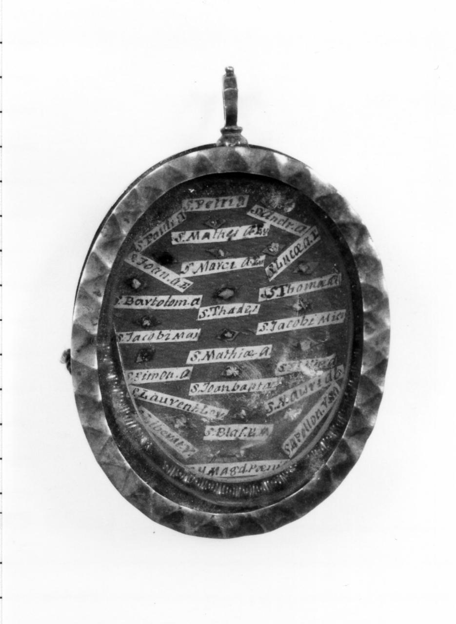 reliquiario a capsula - a medaglione - bottega italiana (sec. XIX)