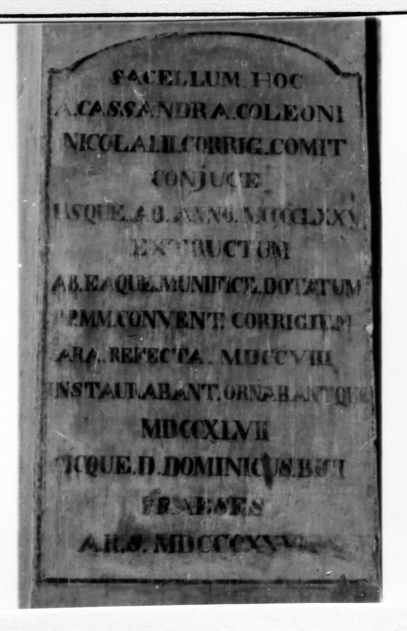 lapide - ambito reggiano (sec. XIX)