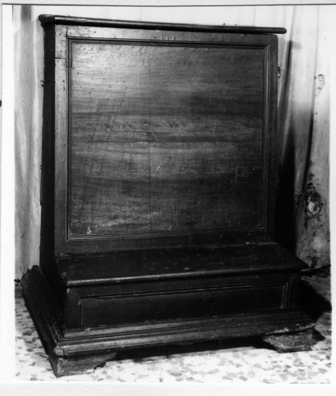 inginocchiatoio - bottega reggiana (inizio sec. XVIII)