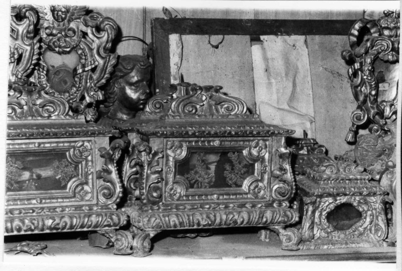 reliquiario - a ostensorio, serie - bottega emiliana (seconda metà sec. XVII)