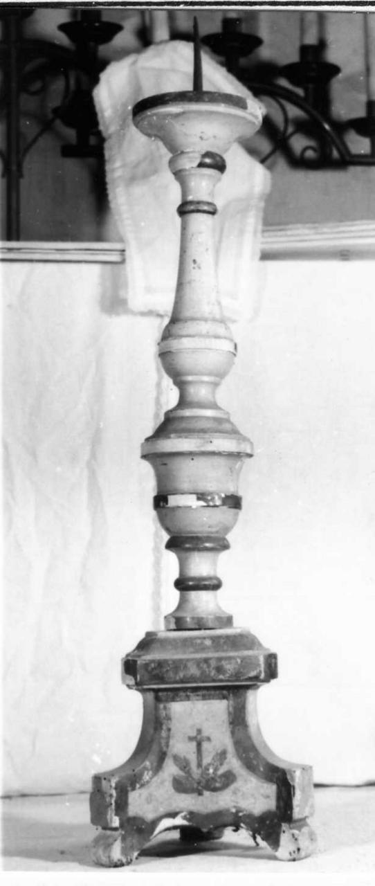 candeliere d'altare, serie - bottega reggiana (prima metà sec. XIX)