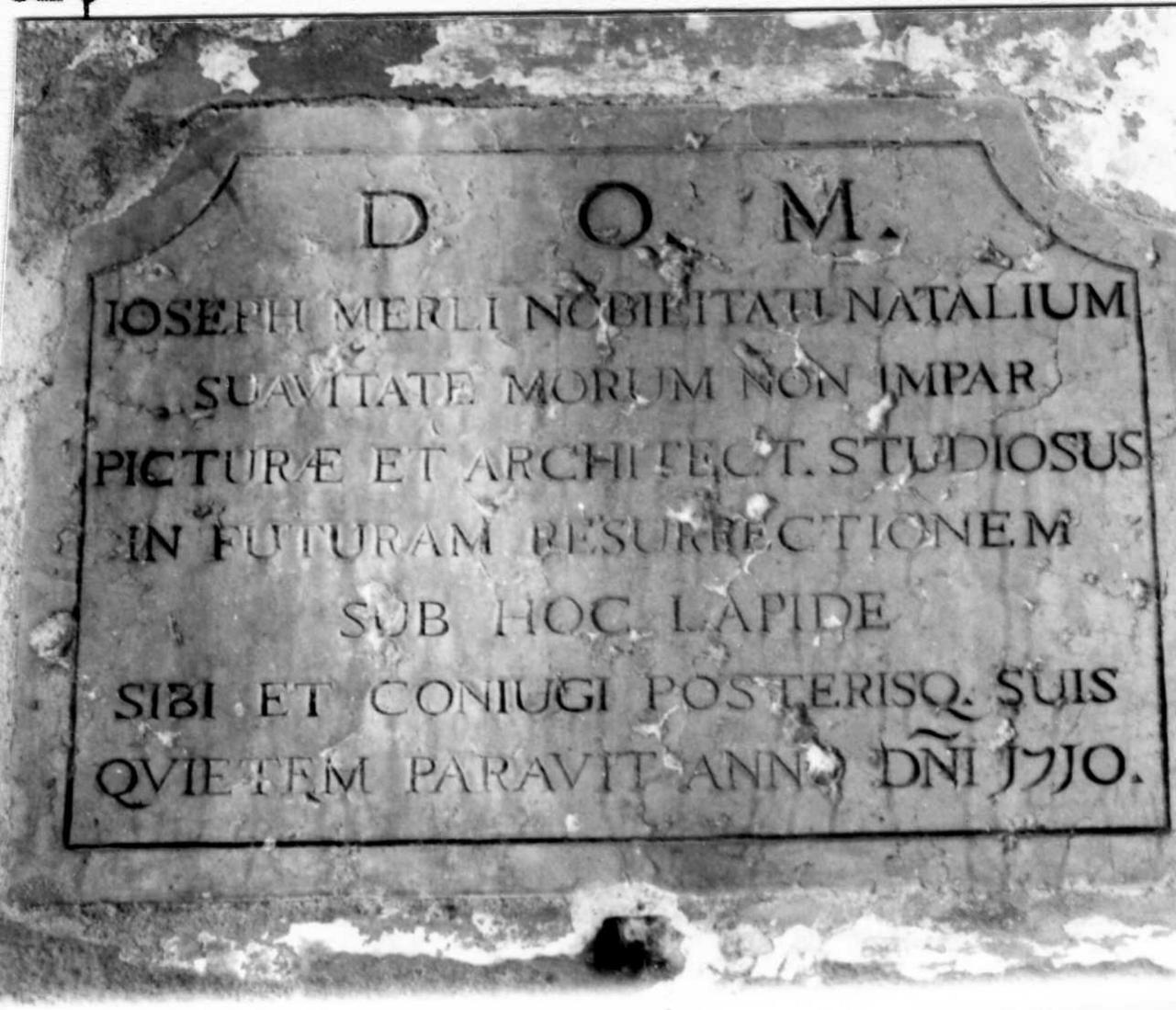 lapide tombale - bottega reggiana (sec. XVIII)