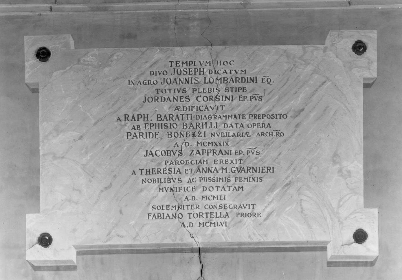 lapide commemorativa - ambito emiliano (sec. XX)