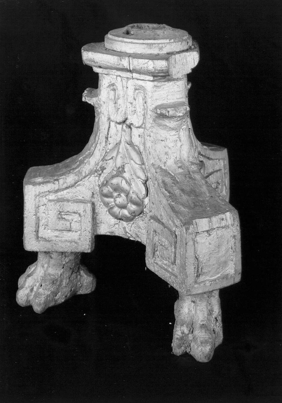base per croce d'altare, elemento d'insieme - manifattura emiliana (inizio sec. XIX)