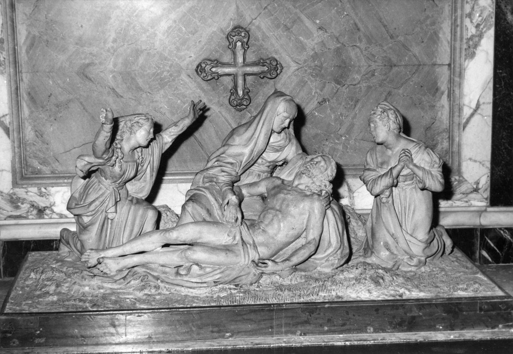 compianto sul Cristo morto (gruppo scultoreo) di Piccioli Prudenzio (sec. XIX)
