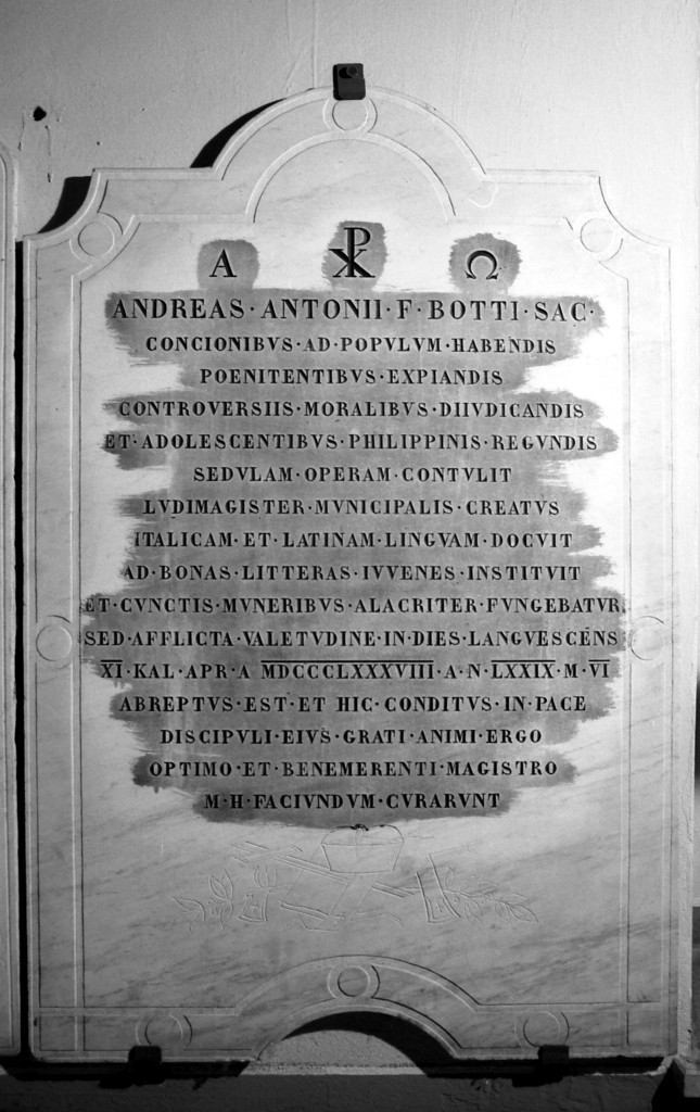 lapide commemorativa - manifattura modenese (sec. XIX)