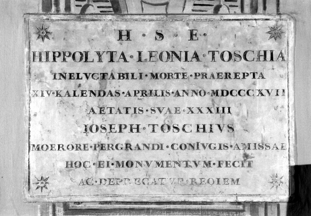 lapide commemorativa - manifattura modenese (sec. XIX)