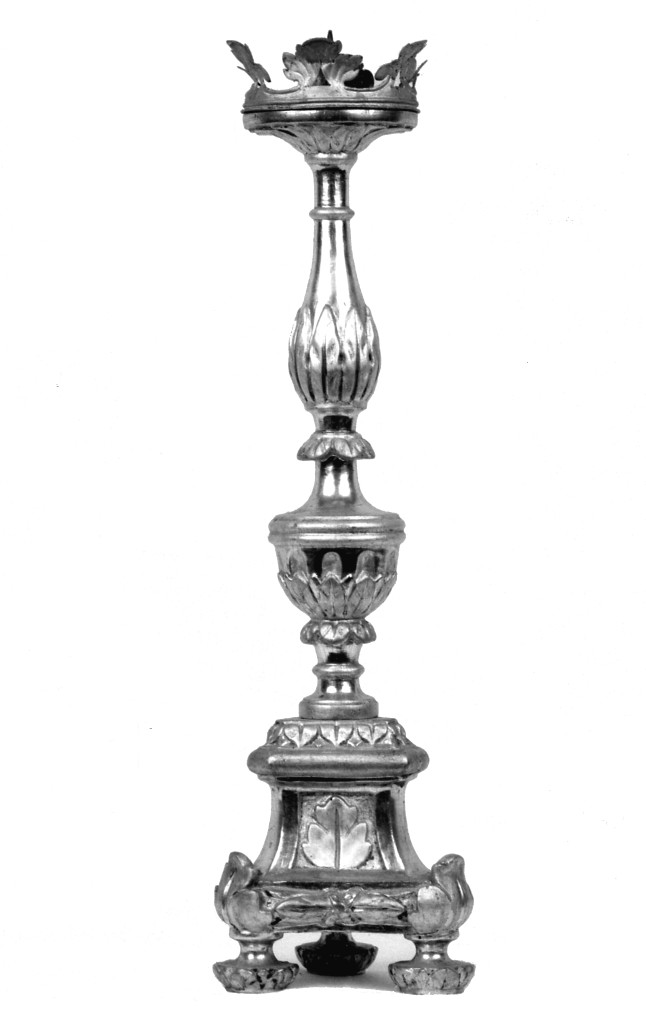 candeliere d'altare, serie - manifattura modenese (sec. XIX)