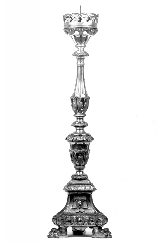 candeliere d'altare, serie - manifattura modenese (fine/inizio secc. XVIII/ XIX)