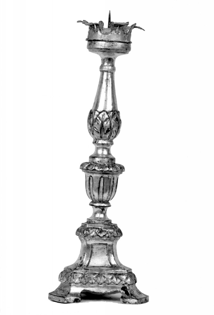 candeliere d'altare, serie - manifattura modenese (sec. XIX)