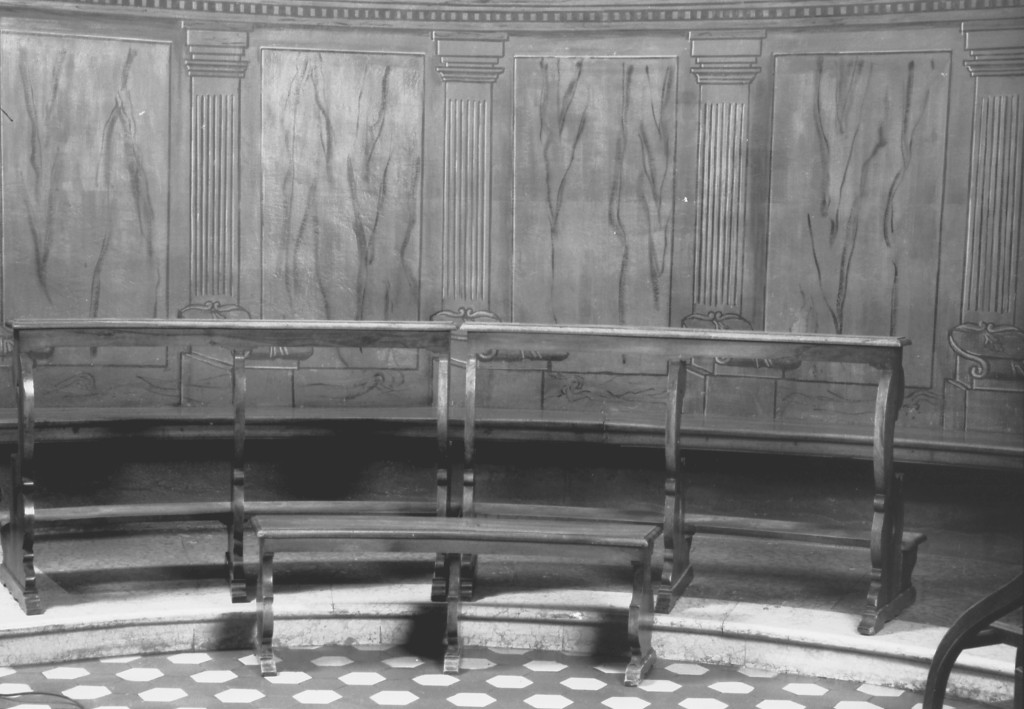 stalli del coro, insieme - manifattura modenese (secc. XVIII/ XIX)