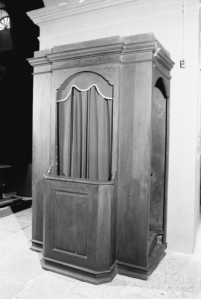 confessionale, serie - manifattura modenese (seconda metà sec. XIX)