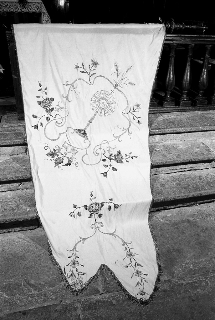 ostensorio raggiato (stendardo processionale) - manifattura modenese (fine/inizio secc. XIX/ XX)