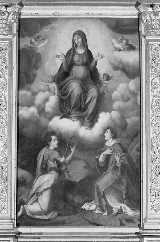 Madonna Assunta con San Claudio e San Lorenzo (dipinto) di Setti Ercole (sec. XVII)